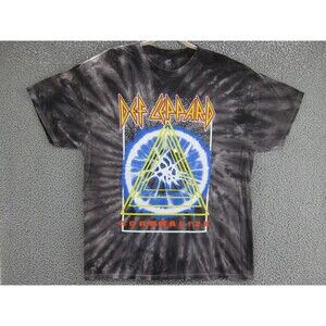 Def Leppard Shirt Mens XL Adrenalize Tie Dye Short Sleeve Rock Music Band Tee